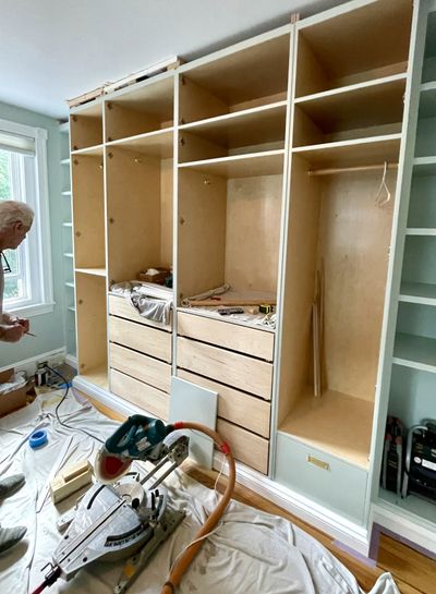 Custom built-in closet installation by Fred Beese, Exton PA
